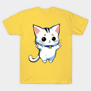 Hug, Please? - White Kitty wants Upsies T-Shirt